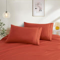 Deep Orange Standard Size Pillow Cases Set of 2 by NookZuzu