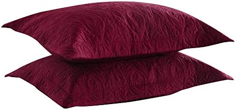 MarCielo 2-Piece Embroidered Pillow Shams, Decorative Microfiber Pillow Covers by MarCielo