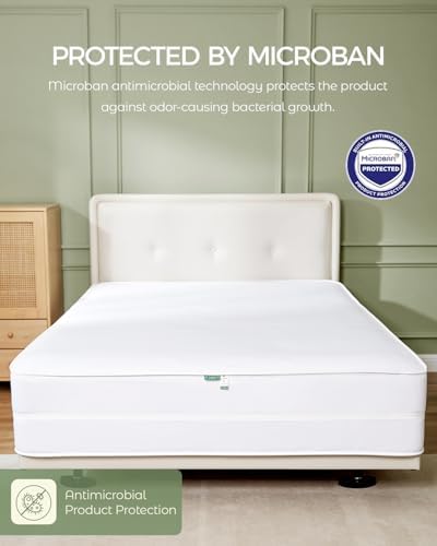 FAUNNA 100% Cotton Mattress Encasement Bed Bug Dust Mite Cover, Queen 16 - Image 4