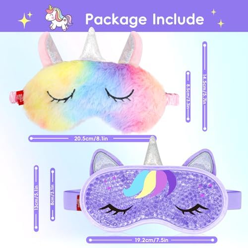 my novel things Cooling Eye Mask and Sleep Mask Cover Rainbow Birthday Cute - Image 2