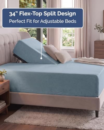 CGK Linens Deep Flex Top Split Head King Fitted Sheet - Image 3