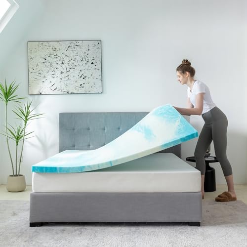 MLILY 4 Inch Twin XL Cooling Gel Infusion Memory Foam Mattress Topper - Image 6