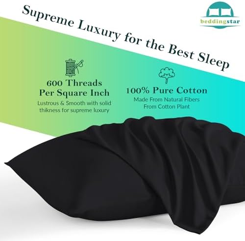 Toddler Travel Pillowcase 12x16 Set of 2 Black 100% Egyptian Cotton - Image 3