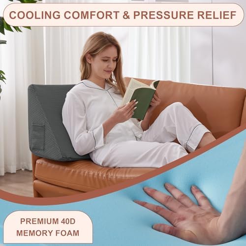 Knee Wedge Pillow, Memory Foam Leg Pillow Bed Wedge - Image 5