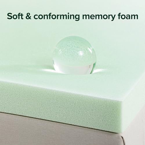 ZINUS 3 Inch Green Tea Memory Foam Mattress Topper, Pressure-Relieving Layer - Image 3