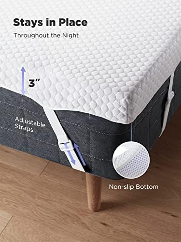 PERLECARE King 3 Inch Gel Memory Foam Mattress Topper - Image 5