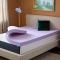 Lucid® 4" Lavender Memory Foam Mattress Topper – CertiPUR-US® by Lucid