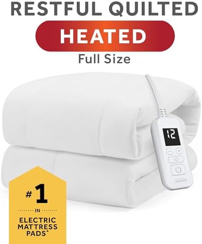 Sunbeam Heated Mattress Pad Quilted 12 Heat Deep Pocket Full 75x54 - Image 2