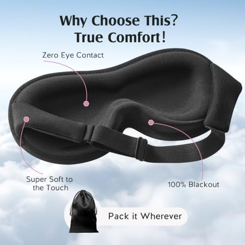 YFONG Sleep Mask Women Men for Lash Extension, Breathable Bamboo Viscose - Image 6