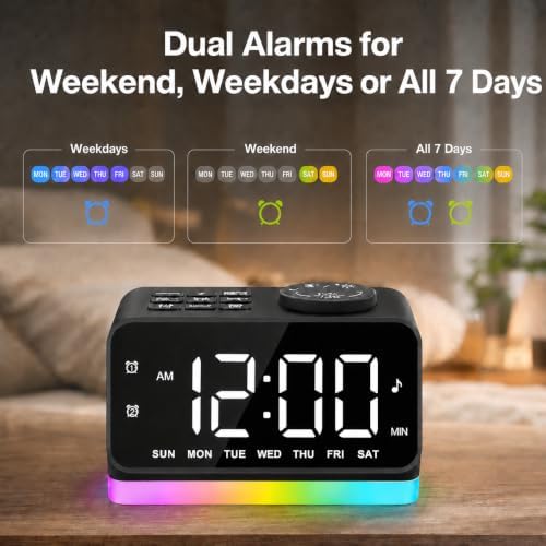 JALL Digital Alarm Clock with FM Radio - Image 3