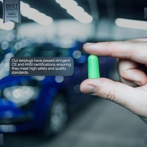 Quality Foam Earplugs 50 Pair- 32dB Noise Cancelling Disposable Individually - Image 3