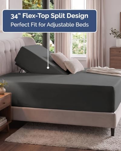 CGK Linens Extra Deep Flex Top Split Head King Fitted Sheet Only - Image 3