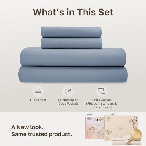 California Design Den 100% Organic Cotton Full Bed Sheets - Image 3