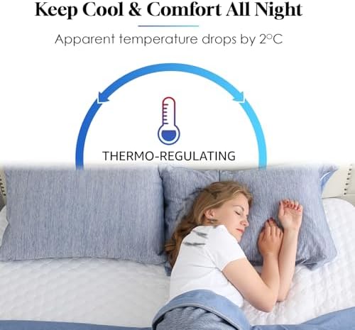 CHOSHOME Cooling Pillow Cases Zipper Pillow Covers Q-Max > 0.45 Zippered - Image 3