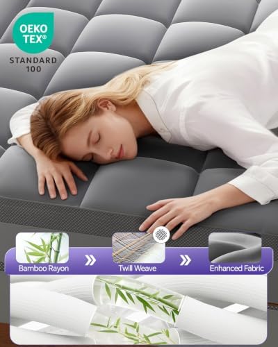 ChiXpace Dual Layer 5 Inch Memory Foam Mattress Topper Queen - Image 6