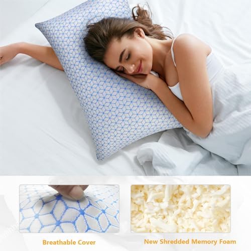 Love Attitude Shredded Memory Foam Pillows King Size Pillows Set of 4 - Image 2