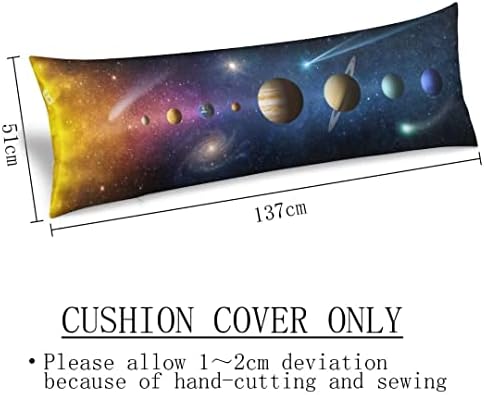 Solar System Body Pillow Cover Outer Space Universe Galaxy Planet Long Pillow - Image 3