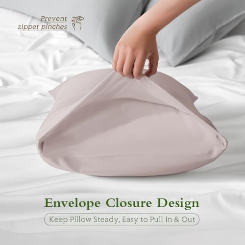 Cooling Pillowcases Queen Size Set of 2, Viscose Derived from Bamboo - Image 6