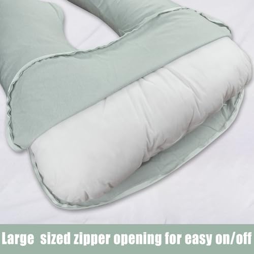 TANOFAR Pregnancy Pillow Cover J Shaped, Super Soft Pillowcase Replacement Cover - Image 5