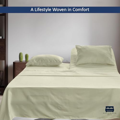 4 Piece Flex Head King Sheet Set 34" Top, 100% Egyptian Cotton - Image 4