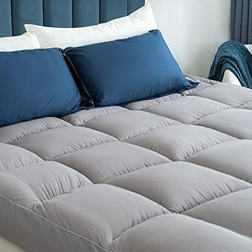 Marine Moon Mattress Topper Queen Cooling Pad Extra Thick Plush Pillow Top by MarineMoon