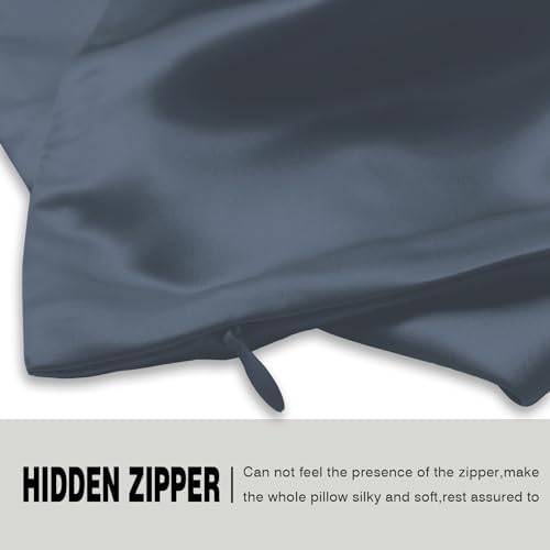 Silk Pillow Cases 2 Pack, Soft Breathable and Sliky Standard Size Pillow Cases - Image 4