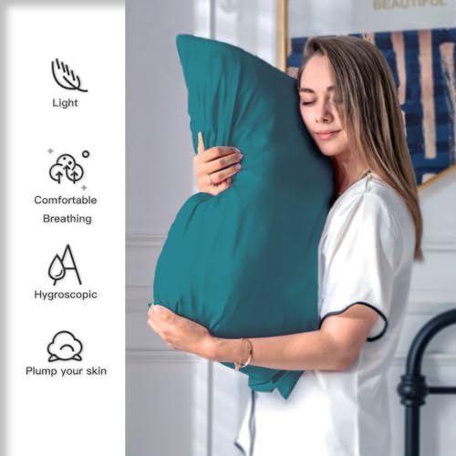 Silk Pillow Cases 2 Pack, Soft Breathable and Sliky Standard Size Pillow Cases - Image 3