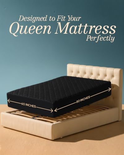 Queen Mattress Pad, Quilted Mattress Protector Topper fits 16" Deep Pocket - Image 2