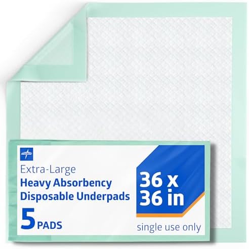 Medline Bed Pads Disposable Adult, Heavy Duty Chux Pads, Incontinence Bed Pads by Medline
