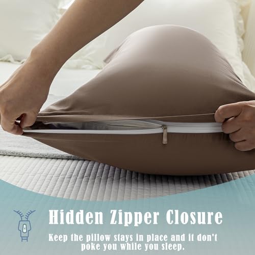 Body Cooling Pillow Cases Cover, Bamboo Rayon Body Pillowcases - Image 4