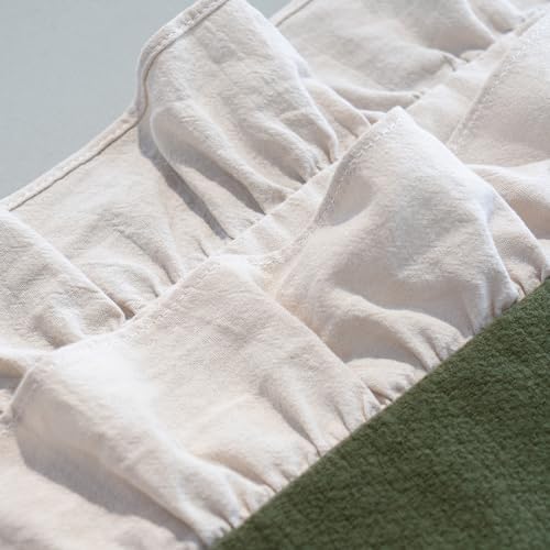 Pillow Shams Set of 2 Pure Cotton Champray Ruffled Edge, Thick and Solid Washed - Image 7