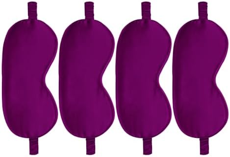 4PACK Sleep Masks Satin Eye Mask Silk Eyes Cover Silky Blindfold Blackout by WJingYiJia