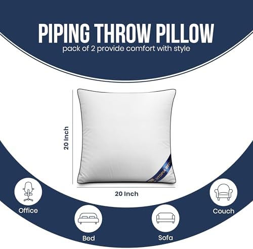 Utopia Bedding 20x20 Throw Pillow Inserts, Decorative Pillows - Image 2