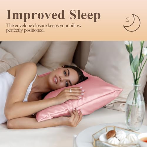 Silk Like Satin Pillowcase Standard Size, 2 Pack, 20x26 Inches - Image 5