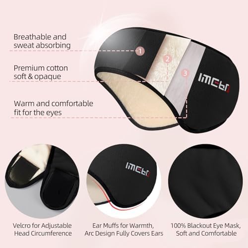 Sleep Mask & Earmuffs for Sleep - 2 in 1 Ear & Eye Mask - Image 3