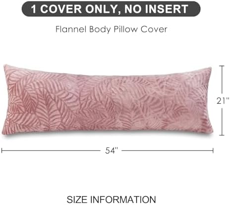 SOCHOW Body Pillow Cover 21x54 Inches, 1 Pack, Dusty Pink - Image 5