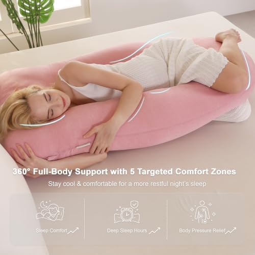 Pregnancy Pillows for Sleeping, 57-inch U Shaped Full Body Maternity Pillow - Image 2