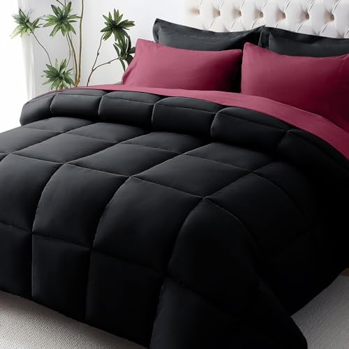 JOLLYVOGUE California King Comforter Set, Ultra-Soft Bed in a Bag 7 Pieces by JOLLYVOGUE