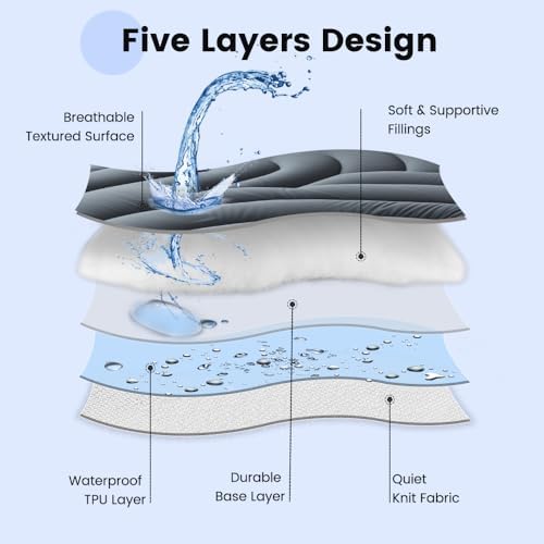 Waterproof Mattress Pad Queen, Quilted Fitted Queen Mattress Protector - Image 5