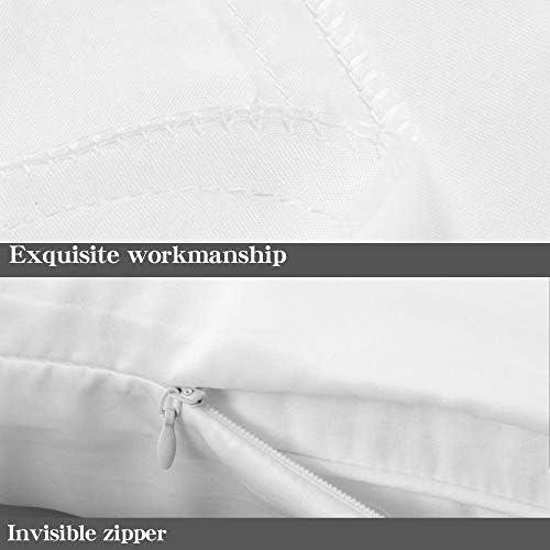 NTBAY Standard Satin Pillowcases, Pure White - Image 3