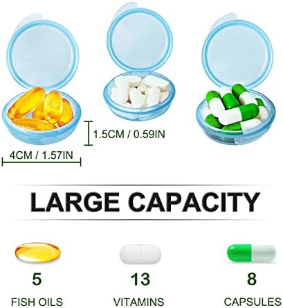 UHOUSE Small Pill Box, Daily Mini Pill Organizer Portable - Image 3