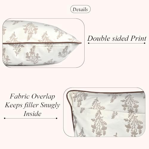 Ridhi Block Print Quiet Earth Cotton Pillow Cover 24" x 24" Set of 2 - Image 2