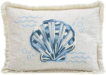 Comfy Hour 18 Inch Shell Pillow, Coastal Lumbar Cushion by ComfyHour