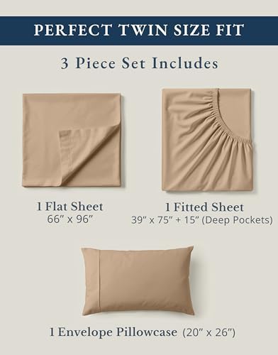 LANE LINEN 100% Organic Cotton Sheets Set Pure Long- Staple Percale Weave - Image 4