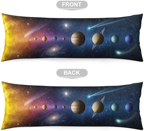 Solar System Body Pillow Cover Outer Space Universe Galaxy Planet Long Pillow - Image 5
