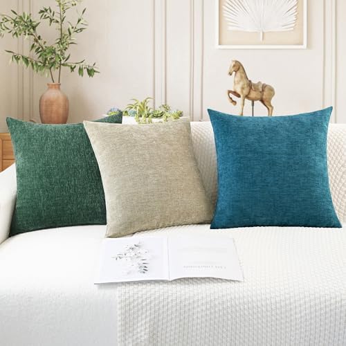 CaliTime Decorative Couch Throw Pillow Covers 20 X 20 Inches Dark Green - Image 5