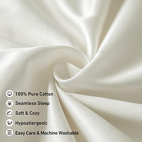 Leeden 100% Cotton Body Pillow Cover 21x54, Envelope Closure - Image 4