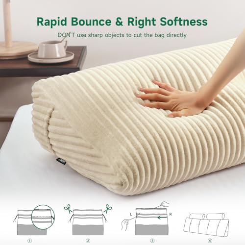 Z-hom Headboard Pillow, Wedge Backrest Cushion, Twin Size, ONE Roll Pillow - Image 3