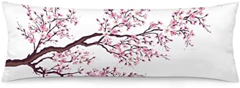 Cherry Blossom Body Pillow Cover Japanese Cherry Blossoms Flourishing, Sofa by YUDILINSA