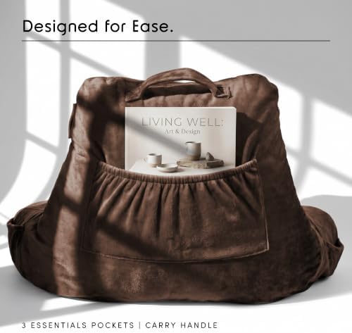 Nestl Reading Pillow for Bed, Back Pillow for Sitting Up in Bed - Image 4